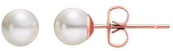 Heideman Ohrringe Damen Perlohrstecker aus Edelstahl silber farbend poliert Ohrstecker für Frauen mit Perle rund 8mm