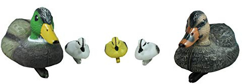 colourliving Schwimm Ente Schwimmenten-Familie Stockente Gartenfigur Teichfigur Entenfigur Schwimmfigur