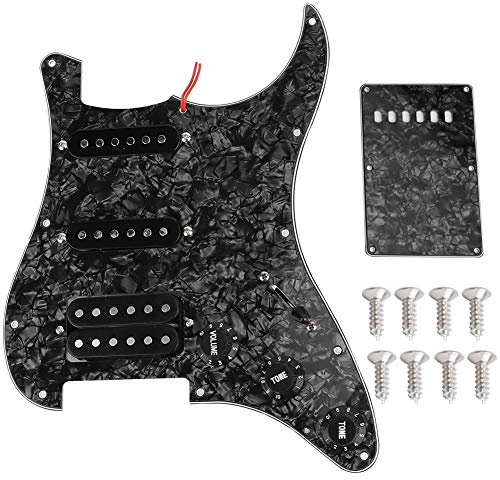 E-Gitarre Pickguard, Vorgefertigt Verkabelt Geladen SSH Humbucker Konfiguration, Elektrische Gitarre Zubehör für Gitarristen Anfänger Profis Live Studio Reparatur