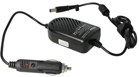 vhbw KFZ-Ladekabel kompatibel mit Dell Studio 1535 | 15, 1450, 14z, 1457, 1440, 1310, 1435, 13 Notebook - 12V Ladegerät Schwarz 4.62 A