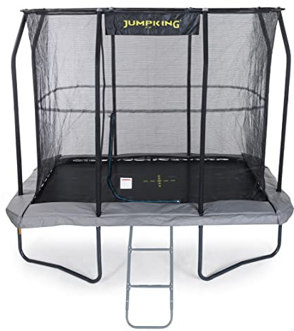 Jumpking 6ft x 9ft Feet Rectangular Pro Trampoline With Safety Enclosure Net & Ladder ❘ Outdoor Garden Trampoline For Adults & Kids With 110gsm Net & Hard Wearing Surround Pad - 10 Year Warranty