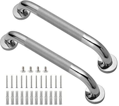 Rockgoya 12 Inch Anti-Slip Shower Grab Bars, 1.25 Diameter 2 Pack