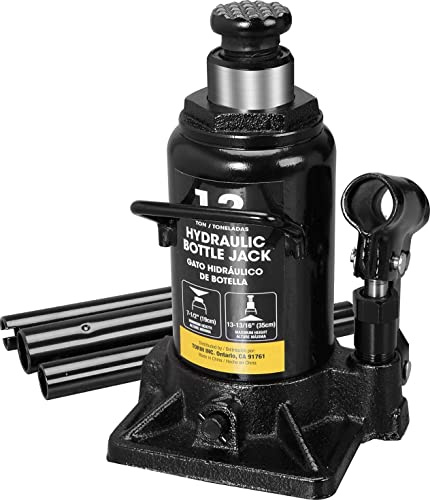 Big RED 12 Ton (24,000 LBs) Torin Hydraulic Car Bottle Jack for Auto Repair and House Lift, Black, AT91207BR