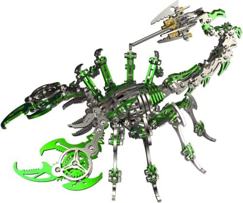 3D Metal Puzzle, 200 Teile Mechanisches Scorpion King 3D Metall Puzzle Modellbausatz, Edelstahl Mechanische Insekten Tier Modell, 3D Puzzle Metall DIY Ornament Geschenk für Jugendliche und Erwachsene
