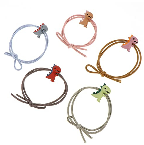 Parliky 10Stücke Cartoon Dinosaurier Haargummis für Mädchen Elastische Haarschleifen Niedlicher Haarschmuck Ideales Haaraccessoire für Kinder und Damen Vielseitig Einsetzbar