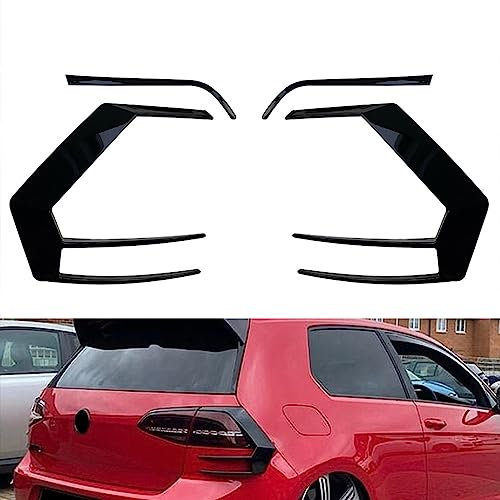 BAKUGO 1 Paar Hintere Stoßstange Splitter Auto Exterior Teile Schwarz Für VW Golf 7 GTI R GTD R400 2012 2013 2014 2015