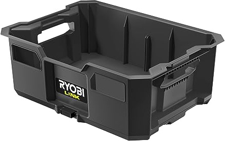 RYOBI LINK Werkzeugträger RSL104, stapelbares Aufbewahrungssystem, IP65 Schutz, belastbar bis 40 kg, robuster Werkzeug-Organizer