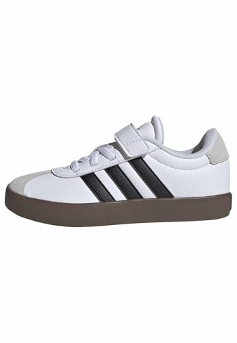 adidas Unisex Kinder VL Court 3.0 Shoes, Cloud White/Core Black/Grey One, 30 1/2 EU