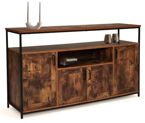 IDMarket - Buffet 140 cm Dayton Effet Vieilli Design Industriel