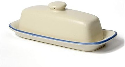 Mantequillera Caja de mantequilla for el hogar con tapa, bote de mantequilla esmaltado multifunción, recipiente for mantequilla tradicional Encimera