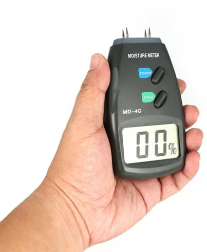 NVYAZJ Misuratore di umidità Digitale per Legno a 4 Pin con Display LCD Tipo Pin e Scanner per Legno, misuratore di umidità Multifunzionale per Legna da ardere/Muro a Secco/edilizia/mobili