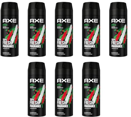 AXE Bodyspray Africa 8x 150ml Deospray Deodorant Männerdeo Deo für Herren Männer Men ohne Aluminium