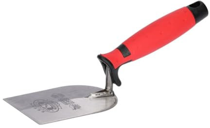 OLEJNIK J L PROFESSIONAL Putzkelle Schweißbare Stuckkellen -Stuckkelle - Stuckateurkelle - Spachtelkelle - kleine Maurerkelle -Edelstahl - Zweikomponentengriff - 80MM