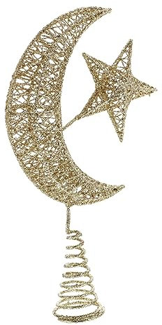 SHOWERORO Stella Puntale Albero Natale Decorazione Glitterata Ornamento Puntale Per Albero A Stella Di Natale Natalizio Casa