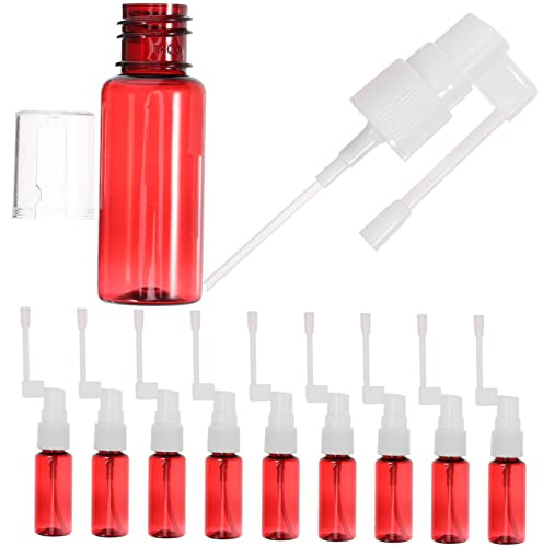 Beaupretty 10 Botellas Pulverizadoras Nasales de Pet, 20ml, Rojo, Diseño Portátil para Cuidado Diario y Lavado de Nariz, Uso Sencillo
