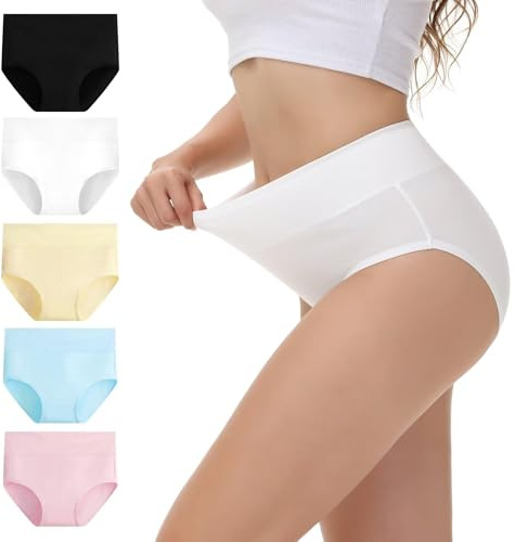 NUOZA Underkläder kvinnor Multi-1, XXL 5-pack trosor hög midja andas trosor