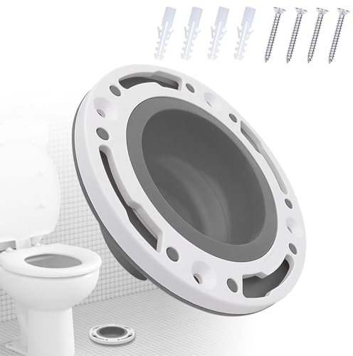 Toilettenflansch Reparaturkit, Silikon -Abs -Totentoilettenflansch Ersatz für 4 Zoll 5 Zoll Spezial 3in Abfallrohr