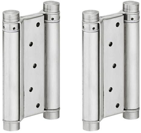 cyclingcolors 1x Paar Türscharniere Pendeltürband Double Action Federscharnier Türband Scharnier Café Saloon für ungefälzte Türen Zargen bis 27 kg, Stahl