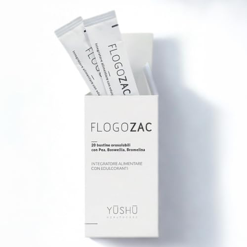Flogozac | Integratore Formula 4 Attivi Orosolubile | PEA + Boswellia + Bromelina + Vitamina C | 20 Stick | Senza Glutine e Lattosio | Made in Italy