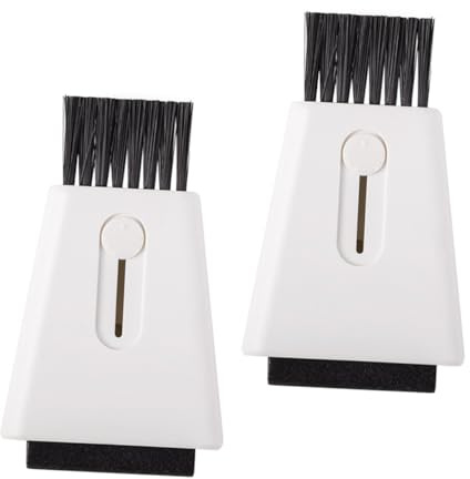 DOITOOL Mehrzweck Reinigungsbürste Praktisches Reinigungstool 2 Stück mit Doppelkopf Kleine Portable Bürste aus Pp und Faser für Tastatur und Haushaltsreinigung