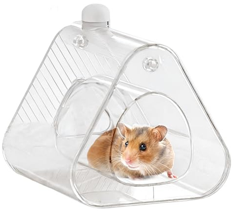 Hamster Cooling Cave, Waterproof Safe Transparent Chinchillas House, Hot Weather Mouse Cage, for Home Dorm Office Balcony Bedroom Living Room