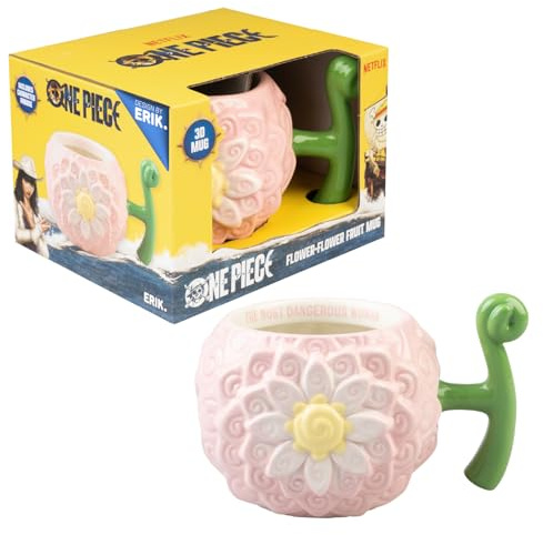 Grupo Erik Taza One Piece Fruta del Diablo Flower Flower - Tazas grande | Desayuno 500ml, Nico Robin, Regalos One Piece Merchandising, Tazas originales para regalar de Cerámica