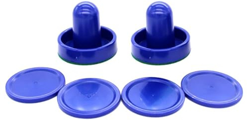 POXZSFX Mini set di racchette e dischi da hockey per giovani giocatori, garantisce divertimento ed eccitazione senza sosta durante le serate di giochi in famiglia, giochi per , Putter blu , 6 cm