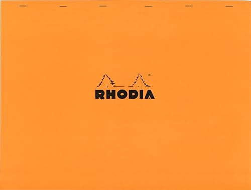 Rodia cf38200 Notepad No. 14 (A3+ 16.5 x 12.5 inches (42 x 31.8 cm), 80 Sheets Square Ruled, Water Repellent Cover, Perforated, PEFC Certified, Block Rodia, Orange