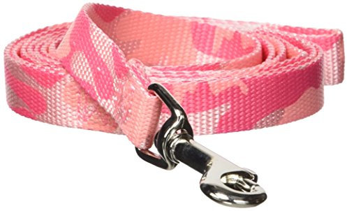 Hamilton Single Thick Dog Leash, 5/8 x 6', Pink Camouflage