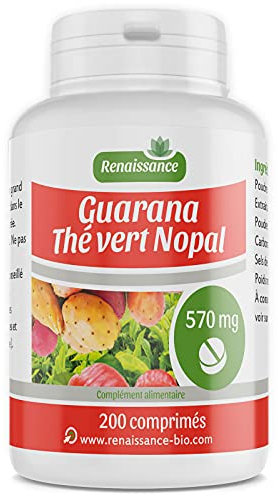 Guarana Thé Vert Nopal - 570 mg - 200 Comprimés