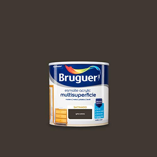 Bruguer N1564-Esmalte acrilico satinado gris arena 250 ml