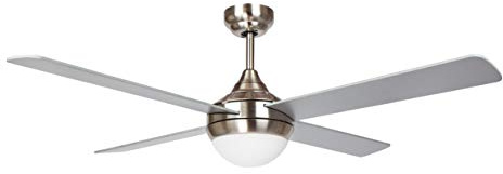 Sulion - Ventilador de Techo Led con Mando a Distancia, Cromado, 18W | Ventilador de Súper Potencia Clase A+, Función Calor/Frío para Ambientes Pequeños