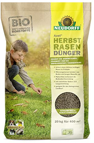 NEUDORFF Azet HerbstRasenDünger 20 kg - Rasendünger mit Sofortwirkung im Herbst und Langzeitwirkung für das Frühjahr