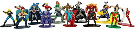 Jada - Set 20 nanofiguras DC Figuras de Metal coleccionables Medida 4 cm (253255018)