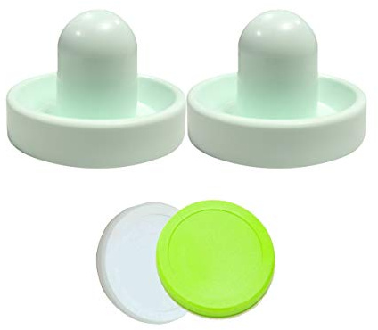 Dynamo Air Hockey Mallet Set with 2.5 Inch Green & White Pucks