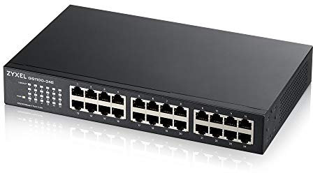 Zyxel Switch Unmanaged, 24 porte Gigabit, design senza ventole [GS1100-24E]