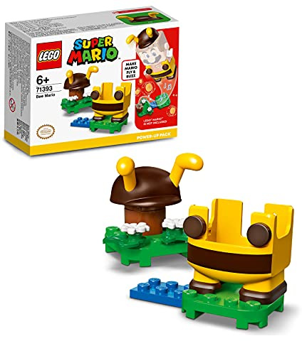 LEGO 71393 Super Mario Bee Mario – Boostpaket, Samlingsbar Leksak, Presentidé för Barn från 6 år, Byggsats med Interaktiv Kostym