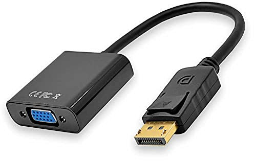 OcioDual Adattatore Display Port, Display port VGA, Cavo Displayport, Cavo Displayport VGA, DP Uscita SVGA, Convertitore Video Full HD 1080p per Monitor PC, Proiettore, Televisione, HDTV