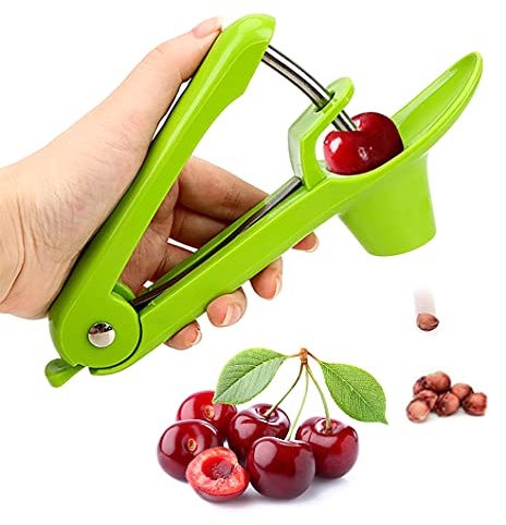 Rolin Roly Strumento di Ciliegio Snocciolatore Ciliegie Rimozione Della Ciliegia Pitter Strumento Portatile di Ciliegie Portatile Cherry Pitter Remover (Green)