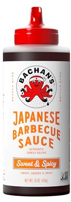 Bachan's - La salsa originale giapponese per barbecue – piccante e speziato, 500 ml, piccolo lotto, senza OGM, senza conservanti, vegano e senza BPA.