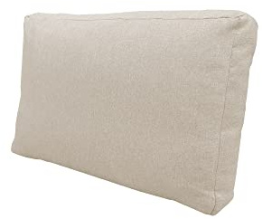 chilly pilley Cojines De Palets Cojines De Jardín Lavables para Palets Euro Funda De Cojín De Palets Desenfundable con Cremallera Muchos Colores Y Medidas (Respaldo 60x40x12 Crema)