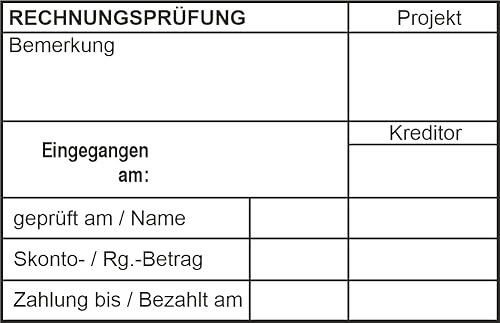 Holzstempel Kontierungsstempel, das Datum manuell eintragen – Custom- (85x55 mm) in verschiedenen Ausführungen, Büro, Buchungsstempel, Kontierungsstempel