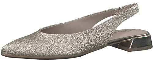 Tamaris Damen Sandaletten, Frauen Sandalen,TOUCHit-Fußbett,Sommersandalen,flach,Sommerschuhe,Freizeitschuhe,offene Schuhe,Light Gold,39 EU