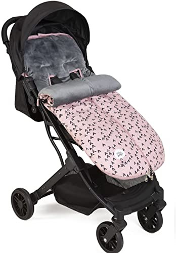 Saco Silla Paseo Universal, Saco Invierno Silla Paseo Universal, Desmontable con Cremallera, Cabezal Ajustable,Impermeable y Transpirable, fácil de Limpiar, Unisex (Montain Rosa)