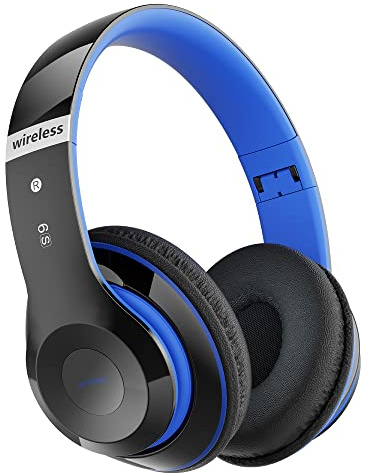 Kopfhörer Kabellos mit 6 EQ Modi, 65 Std Over Ear Kopfhörer Bluetooth | Bluetooth Kopfhörer mit Eingebautem HD-Mikrofon, Kabel & kabellos, FM, SD/TF für Outdoor, Transport, Reisen, Studium