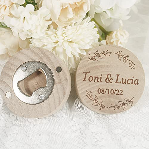 Personalizzato Battesimo Bomboniera Prima Comunione Souvenir - Personalizzato Ragazza Carina Forma Regalo Di Nascita Festa Di Compleanno Bomboniera Apribottiglie Magnete Per Frigorifero In Legno Apr