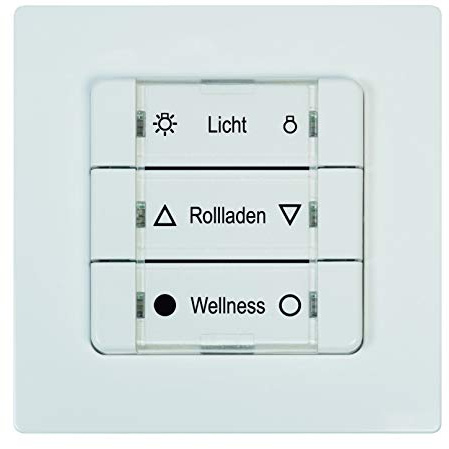 HOMEPILOT Wandtaster smart 3 Gruppen, zur Fernbedienung der Smart Home Produkte von HOMEPILOT + Rademacher via DuoFern Funk, z.B. als Lichtschalter, Heizungs- und Rollladensteuerung, bis zu 24 Geräte