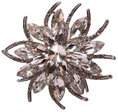 12 Stück Home Decor Kristall Marquise Serviettenschnalle Serviettenring Glas Lotus Serviettenring (Silber Einheitsgröße)