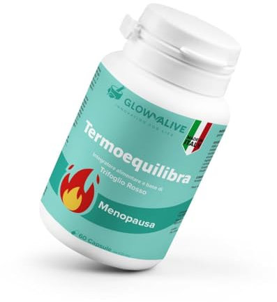 Glowalive Agnocasto Integratore Menopausa Donna con Trifoglio Rosso Garcinia Cambogia Isoflavoni Kudzu Controllo Vampate di Calore Umore Rilassamento Coadiuvante Diete 60 Capsule Made in Italy