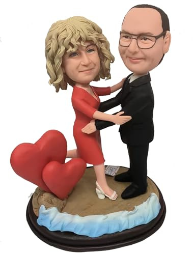 RODMAIE Parejas Bobblehead personalizadas, Regalos Personalizados, Figura personalizada Bobblehead para dos personas, Escultura de retrato a medida para amantes, amigos, padre y madre
